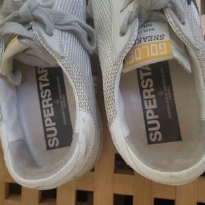 Golden Goose Deluxe Brand, Venezia superstar used women white sneakers size 7.5